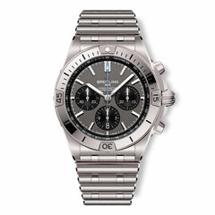 Breitling Chronomat Titanium B01 Anthracite Black Dial with Black Rubber Rouleaux Strap - 42mm