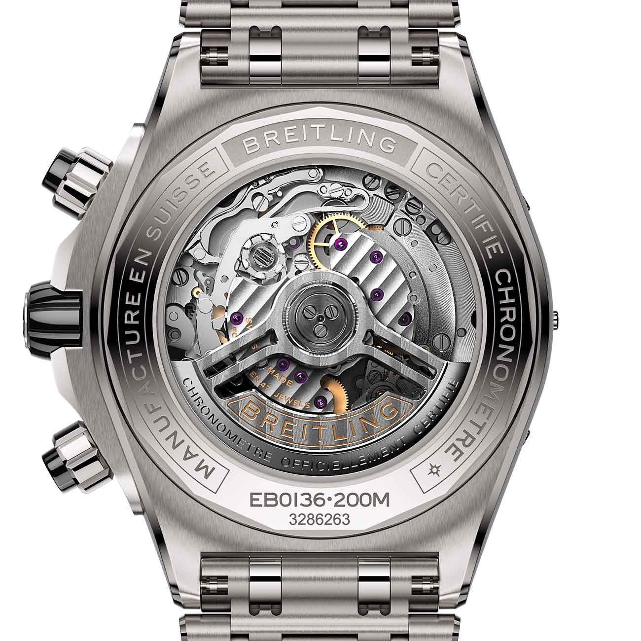 Breitling Super Chronomat Titanium B01 with Black Rubber Rouleaux Strap - 44mm