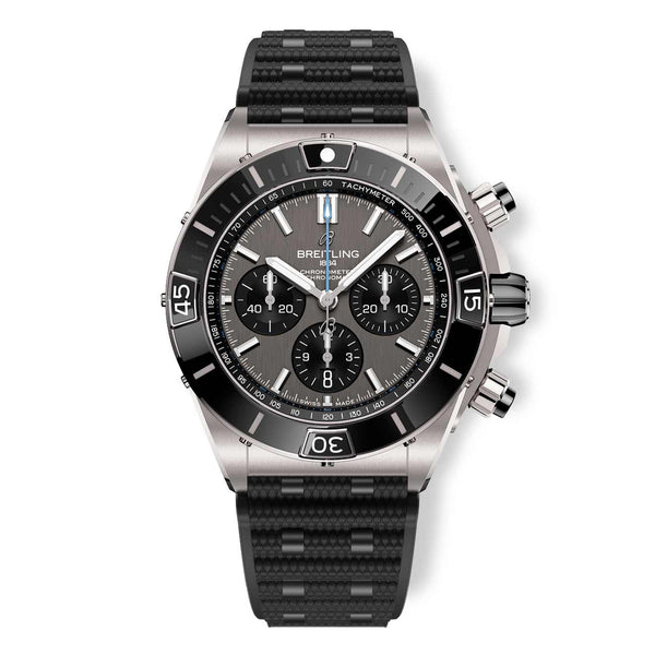 Breitling Super Chronomat Titanium B01 with Black Rubber Rouleaux Strap - 44mm
