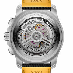 Breitling Super Avenger B01 Chronograph Black Dial with Black Calfskin Leather Strap - 46mm