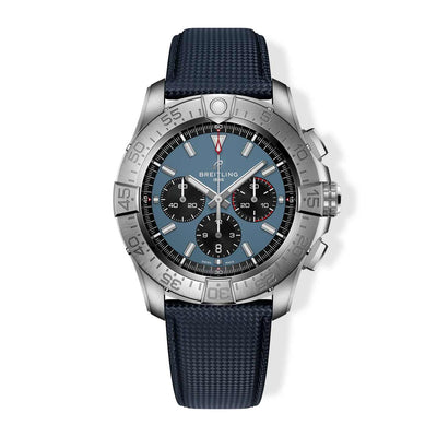 Breitling Super Avenger B01 Chronograph Blue Dial with Blue Calfskin Leather Strap - 46mm - Breitling product
