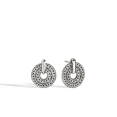 John Hardy Icon Link Silver Circle Drop Earrings - John Hardy product