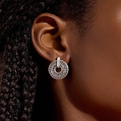 John Hardy Icon Link Silver Circle Drop Earrings