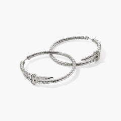 John Hardy Spear Diamond Pave Hoops