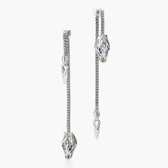 John Hardy Naga Drop Earrings with Blue Sapphires