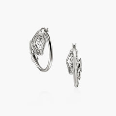 John Hardy Naga Hoop Earrings with Blue Sapphires