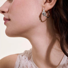 John Hardy Naga Hoop Earrings with Blue Sapphires
