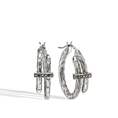 John Hardy Spear Black Sapphire Hoop Earrings - John Hardy product
