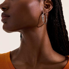 John Hardy Spear Black Sapphire Hoop Earrings