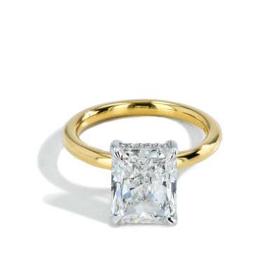 4 Carat Single Source™ Radiant Diamond Two-Tone Engagement Ring - Private Label product