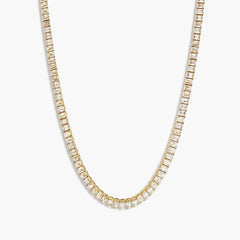 26 Carat Emerald Cut Diamond Tennis Necklace