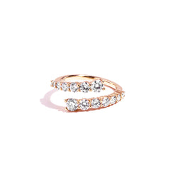 Private Label Diamond Cross-Over Ring in 14K White Gold