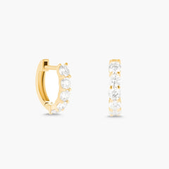 Carbon and Hyde Sparkler Huggie Diamond Earrings