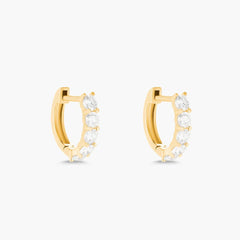 Carbon and Hyde Sparkler Huggie Diamond Earrings