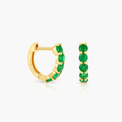 Carbon & Hyde Emerald Sparkler Huggies Earrings - Carbon & Hyde product