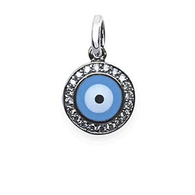 Aaron Basha White Gold Small Diamond Evil Eye Charm - Aaron Basha product