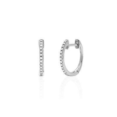 EF Collection Classic Diamond Huggie Earrings - EF Collection product