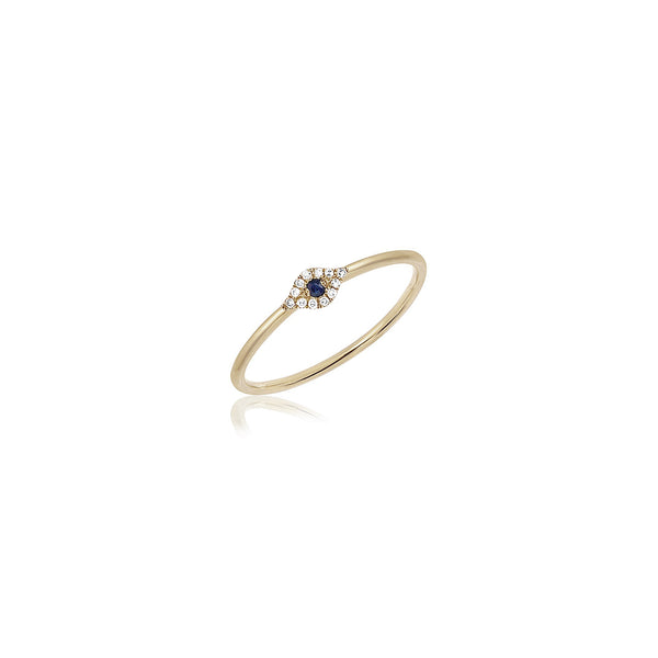 EF Collection Mini Diamond Evil Eye Stack Ring