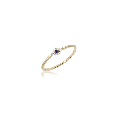 EF Collection Mini Diamond Evil Eye Stack Ring - EF Collection product