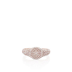 EF Collection Diamond Signet Pinky Ring
