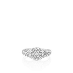 EF Collection Diamond Signet Pinky Ring