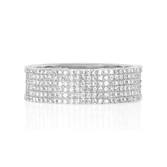 EF Collection Diamond Cigar Band Ring