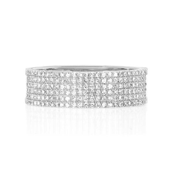 EF Collection Diamond Cigar Band Ring