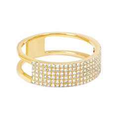 EF Collection Diamond Cigar Band Ring