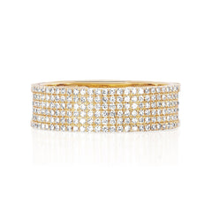 EF Collection Diamond Cigar Band Ring
