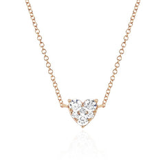 EF Collection Diamond Heart Choker Necklace