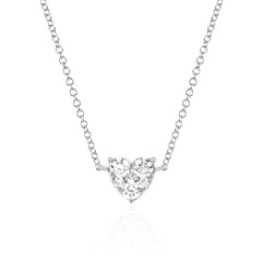 EF Collection Diamond Heart Choker Necklace