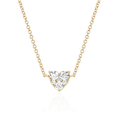 EF Collection Diamond Heart Choker Necklace