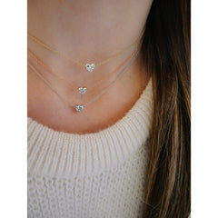 EF Collection Diamond Heart Choker Necklace