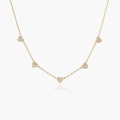 EF Collection Diamond Heart Station Necklace