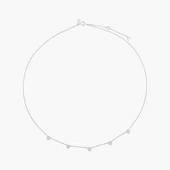 EF Collection Diamond Heart Station Necklace