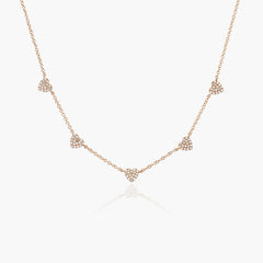 EF Collection Diamond Heart Station Necklace