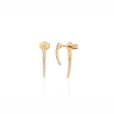 EF Collection Diamond Hook Stud Earrings - EF Collection product