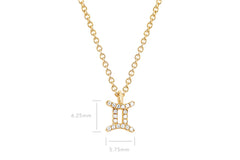 EF Collection Zodiac Gemini Necklace