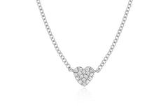 EF Collection Diamond Mini Heart Choker Necklace