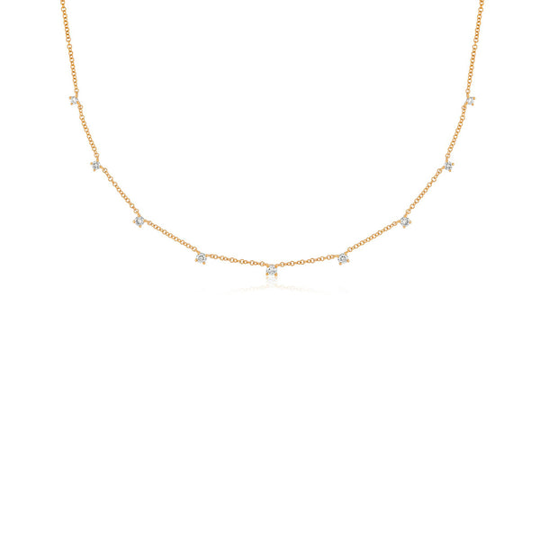 EF Collection 9 Diamond Station Necklace