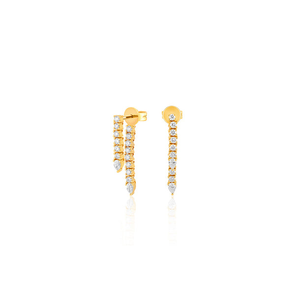 EF Collection Diamond Teardrop Earrings