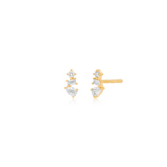 EF Collection Multi Faceted Diamond Stud Earrings