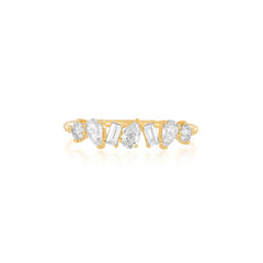 EF Collection Jumbo Multi Faceted Diamond Ring