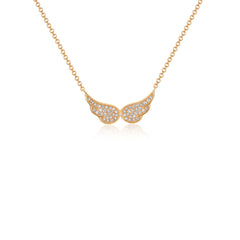 EF Collection Double Angel Wing Diamond Necklace