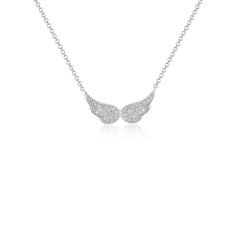 EF Collection Double Angel Wing Diamond Necklace