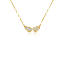 EF Collection Double Angel Wing Diamond Necklace