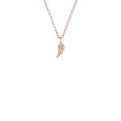 EF Collection Diamond Angel Wing Pendant Necklace