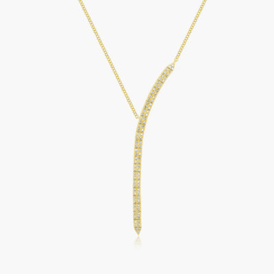 EF Collections Double Row Waterfall Necklace in Yellow Gold - EF Collection product