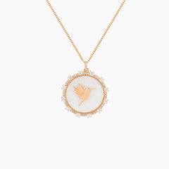 EF Collection Floating Hummingbird Pendant and Necklace