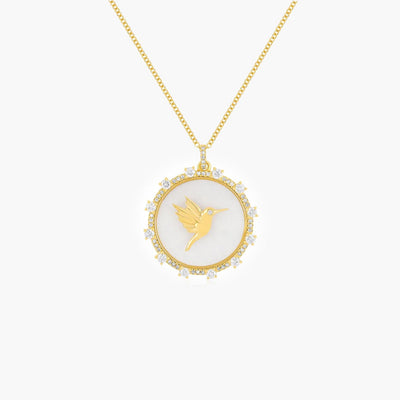 EF Collection Floating Hummingbird Pendant and Necklace - EF Collection product